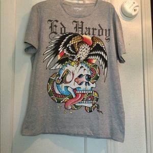 Ed Hardy Gray Tee shirt
